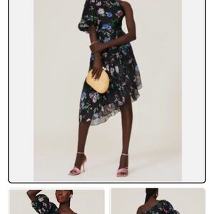 Shoshana Floral Black Dress